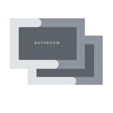 Imagem de Kit Com 2 Tapetes Mágico Antiderrapante Super Absorvente Para Banheiro