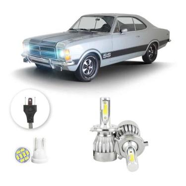 Imagem de Kit Lampadas Led Chevrolet Opala 1968 A 1980 H4 20000lm - V10, Branco