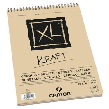 Imagem de Bloco Espiralado XL A3 90g/m², Canson, 60039142, Kraft, 60 Folhas