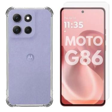 Imagem de Capa Capinha + Pelicula Hidrogel Compatível Para Moto G86 - Db