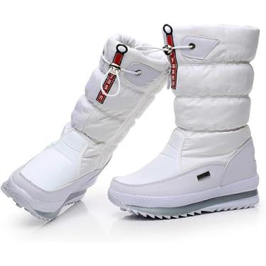 Imagem de Mulheres Botas De Neve Inverno Impermeável Pele Forrado Frosty Quente, White, 40 EU
