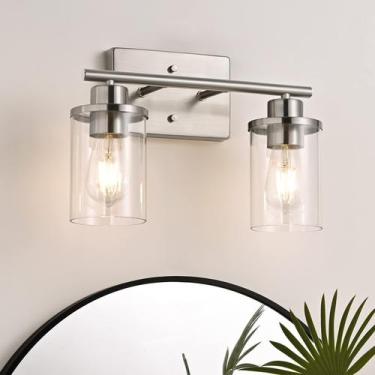 Imagem de Luminárias de banheiro EDISHINE Vanity 2-Light Brushed Nickel