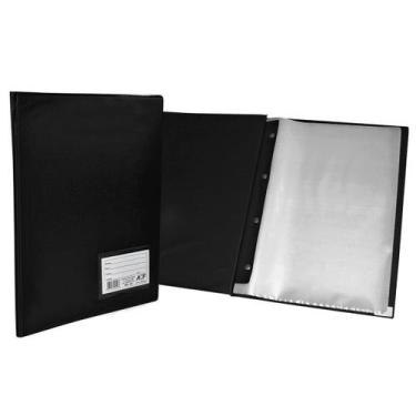 Imagem de Pasta Catálogo A4 245 x 335mm preto c/ visor 10 Envelopes ACP