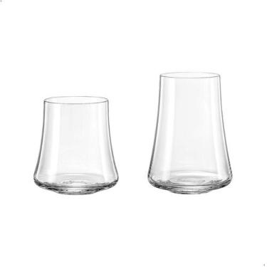Imagem de Jogo 12 Copos De Cristal Água E Whisky Linha Xtra Bohemia - Bohemia Cr