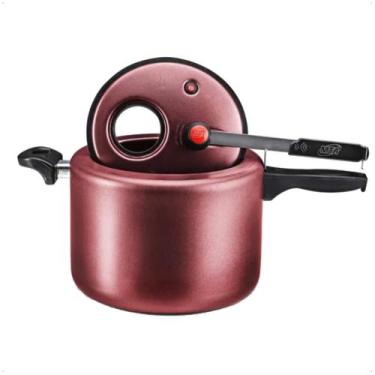 Imagem de Panela de Pressão 4,5L Antiaderente com Visor de Vidro MTA, Cereja