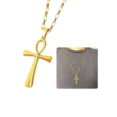 Imagem de Cordão Corrente Masculino 70Cm Longo 2Mm Tijolinho Pingente