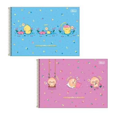 Imagem de Caderno espiral capa dura cartografia 80 fls Mellow Tilibra