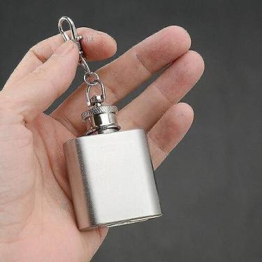 Imagem de Frascos 304 de aço inoxidável pequeno saco de garrafa anca chaveiro vi