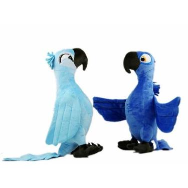 Imagem de 2 Pc Rio Movie Figura Blu Jewel 35cm pelúcia Arara de brinquedo Papaga
