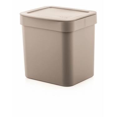 Imagem de Lixeira Trium Bege 4,7 Litros com Tampa - Marca OU cozinha