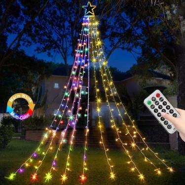 Imagem de Luzes de corda de Natal FUNIAO 320 LED Star Waterfall 11 modos