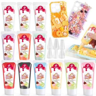Imagem de Kit de cola cremosa ColoPlay Chantilly 50g x 12 com 18 pontas