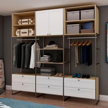 Imagem de Guarda Roupas Geniaflex Aberto Closet Nimbus Savana Branco