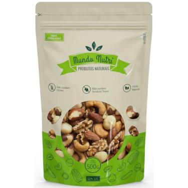 Imagem de 500g Mix de Castanhas de Caju, Pará, Nozes, Amêndoas e Macadâmia (Sem Sal)