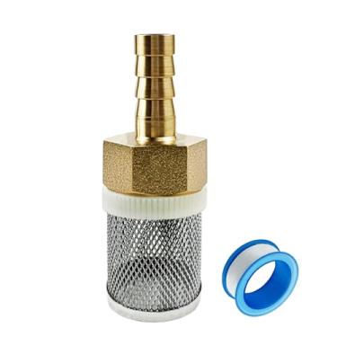 Imagem de Conexão de mangueira de junta de tubo de cobre com filtro de aço inoxidável de 10 mm, para jardim, piscina, aquário, filtros de peixes, filtro de entrada de mangueira, filtros de sucção reduzem a