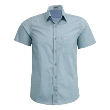 Imagem de Camisa Social Amil Manga Curta Bolso Comfort Tricoline Algodão 1900, C