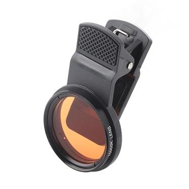 Imagem de Generic Filtro de Fotografia de Lente Macro de Cilindro de para Tanque de Peixes Subaquático, Restauração de Tiro Real Laranja Amarelo Cor Close-up Adequado para Aquário, Material ABS