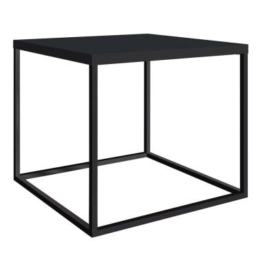 Imagem de Mesa de Centro Quadrada Cube Preta 43 cm