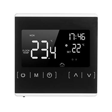Imagem de Termostato Touchscreen para Casa de Aquecimento Água Elétrico Programável Termorregulador AC 85-250V Controlador Temperatura Apenas com Períodos 5 2 6 1 Proteção Contra Sobreaquecimento em Baixa Bloqu