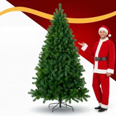 Imagem de Árvore De Natal 1,80m Grande Cheia Verde Pinheiro 400 Galhos