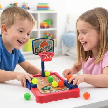 Imagem de Mini Jogo de Basquete de Mesa Arena Basket League – Brinquedo Infantil com Arremessador e 6 Bolas Coloridas, Basquete de Mesa para Crianças