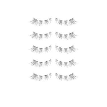 Imagem de Cílios Postiços Curtos Realistas De Manga Para Mulheres, 5 Pares De Fi