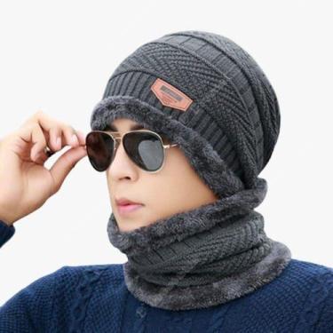 Imagem de 1 Kit Touca De Frio Gorro Forrada E Com Cachecol Gola De Lã - Sports, 