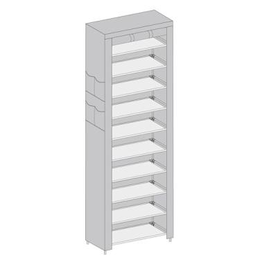 Imagem de CASAMAYA Sapateira com capas, organizador de sapateira de 10 camadas de altura, armazenamento de prateleira de sapatos de grande capacidade, comporta 30 pares de sapatos, organizador vertical de