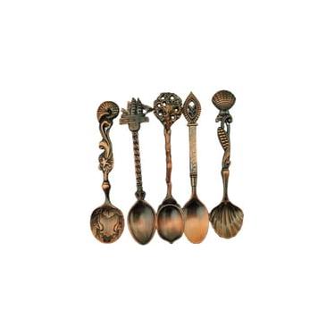 Imagem de Conjunto de Colheres Aço Inoxidável Cor Sólida - Colher Café Arroz Utensílios Mesa com Flores Espirais Ichibei Glory Smooth Sailing Ruyi Bolotas Desig