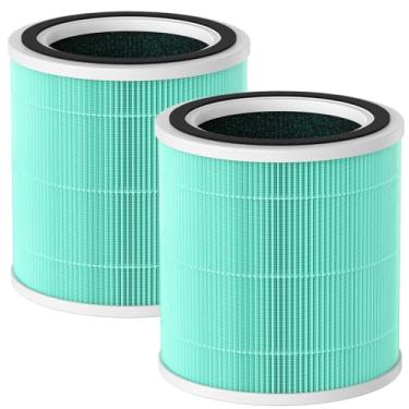 Imagem de Pacote com 2 filtros de substituição AC400 para purificador de ar Purivortex AC400, filtro absorvente de toxina HEPA verdadeiro 3 em 1 H13, verde