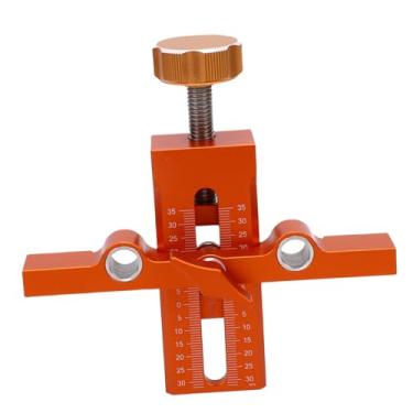 Imagem de Naroote Gabarito de Instalação de Porta de Gabinete, Posicionador de Liga de Alumínio Com Braço de Suporte Resistente e Haste Bimetálica para Moldura Frontal ou Armários Sem Moldura,