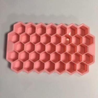 Imagem de Mini Molde Para Cubos De Gelo Forma Em Silicone(1,Retângulo-Rosa)