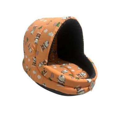 Imagem de Cama para cachorro, cama para animais de estimação, cama para gato, pequena, média, grande (Laranja, Pequeno)