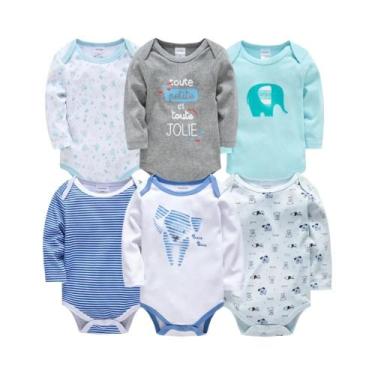 Imagem de Macacão De Algodão Para Bebês Meninos Recém-Nascidos, Manga Longa, Pre