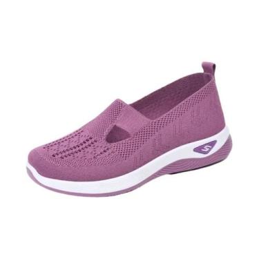 Imagem de  Sapatos femininos 2025 verão tênis casuais malha respirável sola gros