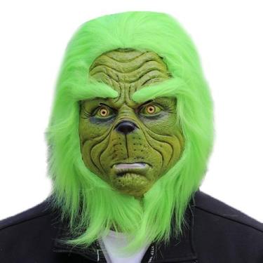 Imagem de Máscara de cosplay Grinch Halloween Carnival Easter Latex tamanho únic