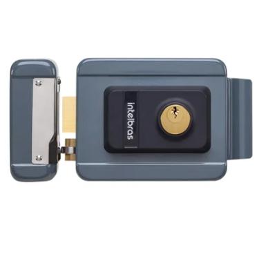 Imagem de Fechadura Elétrica, Com Trinco Reversível E Tambor Substituível, Cinza, Intelbras - Fx 2000