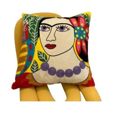 Imagem de Capa De Almofada Decorativa Abstrata Impressa Em 3D Picasso Para Sofá,