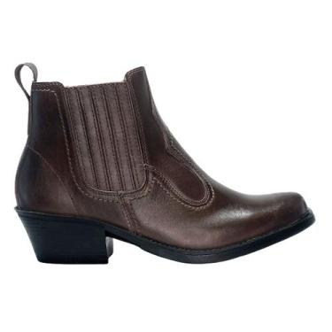 Imagem de Bota Country Masculina Antiderrapante Couro Moda Fashion Top - Kapell,
