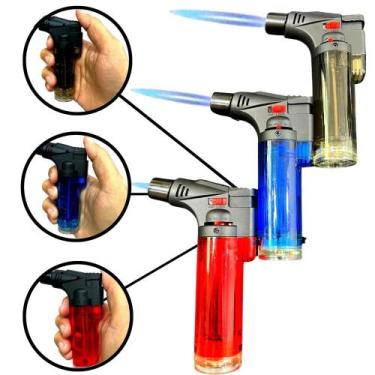 Imagem de Maçarico Isqueiro Recarregável Cozinha Ultra Chama Longa 1300 P/ Campi