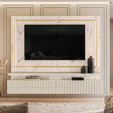 Imagem de Painel Suspenso Gavetas Ripadas 216cm Gaia Linha Eras Madetec - Madete