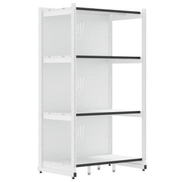 Imagem de Rack Fit Parede 1 Inicial 2,02X0,90X0,60 4 Bandejas Amapá, Branco Perf