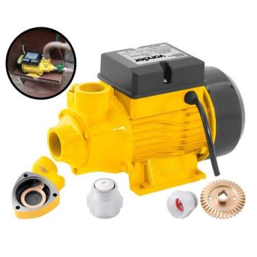 Imagem de Bomba Periférica Motobomba 1/2 Cv Sucção, Poço, Vonder Amarelo 127/220
