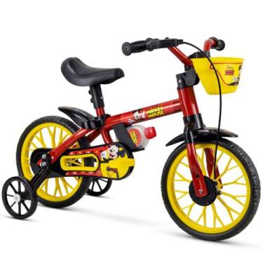 Imagem de Bicicleta Infantil Menino Aro 12 Mickey Disney - Nathor, Masculino, Ve