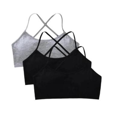 Imagem de Sutiãs De Treinamento Para Meninas De 8 a 14 Anos, Algodão Acolchoado,