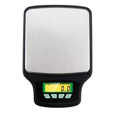 Imagem de balanças de cozinha digital de aço inoxidável - aparelho de cozinha eletrônico para pesar alimentos em casa com precisão precisa de até 5 kg