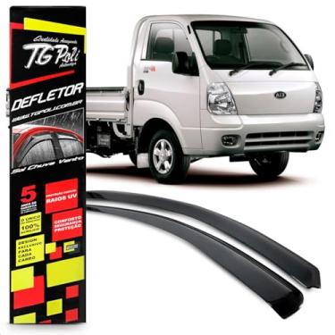 Imagem de Calha Chuva Defletor Bongo 2006 A 2018 2 Portas Fumê 100% Acrílico
