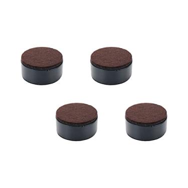 Imagem de Tsnamay Elevadores autoadesivos para cama e móveis de 3 cm, elevadores de móveis, elevadores de cama de aço para móveis pesados ou camas, móveis, cadeira, mesa, redondo, preto, 60 x 30 mm (WH)