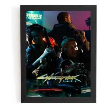 Imagem de Quadro Game Cyberpunk 2077 Arte Poster Com Moldura - Fanarte
