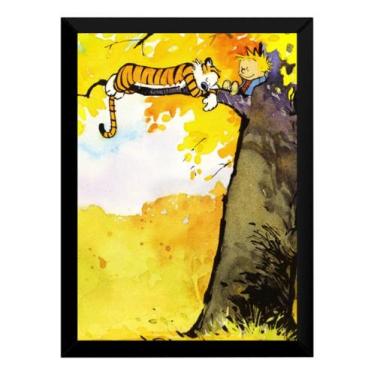 Imagem de Quadro Decorativo Calvin E Haroldo Poster Moldurado 42x29cm - Fanarte